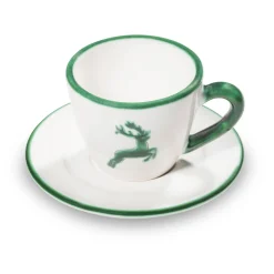 Gmundner Espressotasse 2-teilig "Grüner Hirsch"