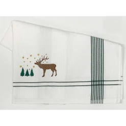 Kleinmann Geschirrtuch "Hirsch m.Sternenhimmel" grün 50x70cm
