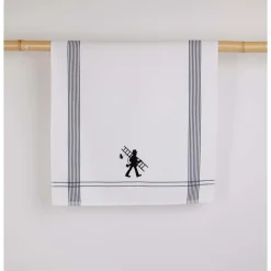 Kleinmann Küchentuch "Kaminkehrer" grau 50x70cm
