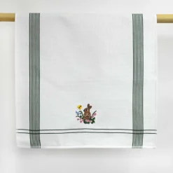 Lasa Küchentuch "Hase mit Schmetterling" grün