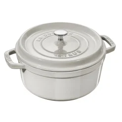 Staub Cocotte aus Gusseisen 26 cm, Weisser Trüffel